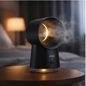 Veitsetön tuuletin LED-yövalolla