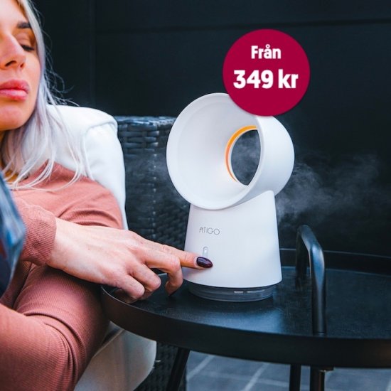 Veitsetön tuuletin LED-yövalolla - Sulje napsauttamalla kuva