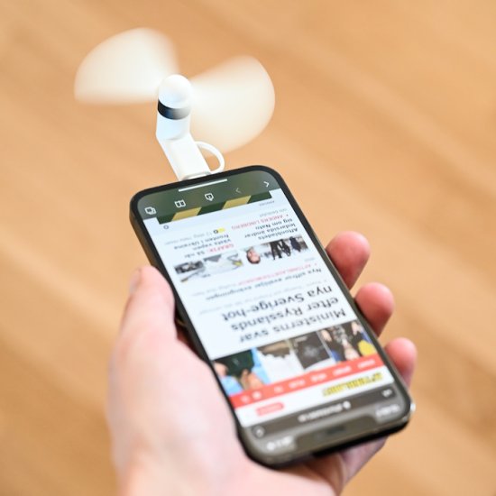 Mini-fläkt för iPhone och Android - Sulje napsauttamalla kuva
