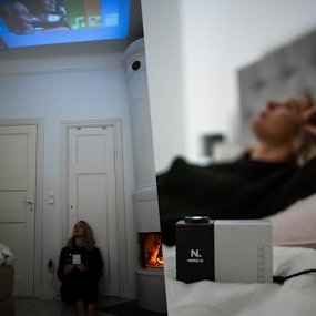 Kannetava projektori tietokoneelle ja Chromecast laitteille Kannetava projektori tietokoneelle ja Chromecast laitteille