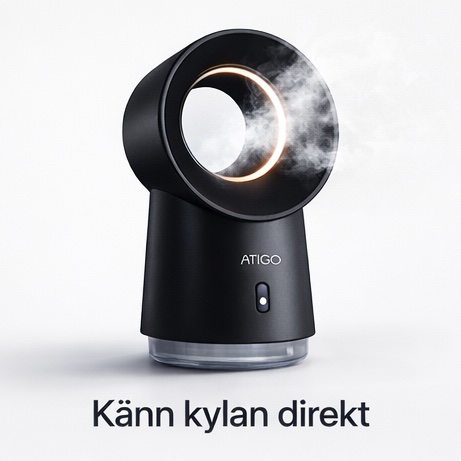 Veitsetön tuuletin LED-yövalolla